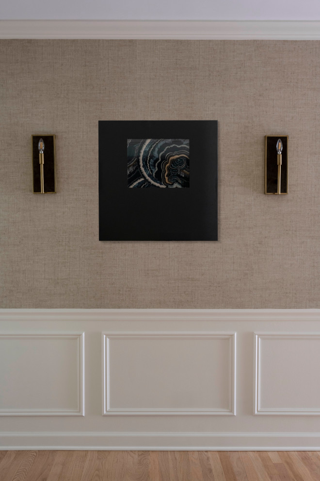 Example of a transitional entryway design in Chicago
