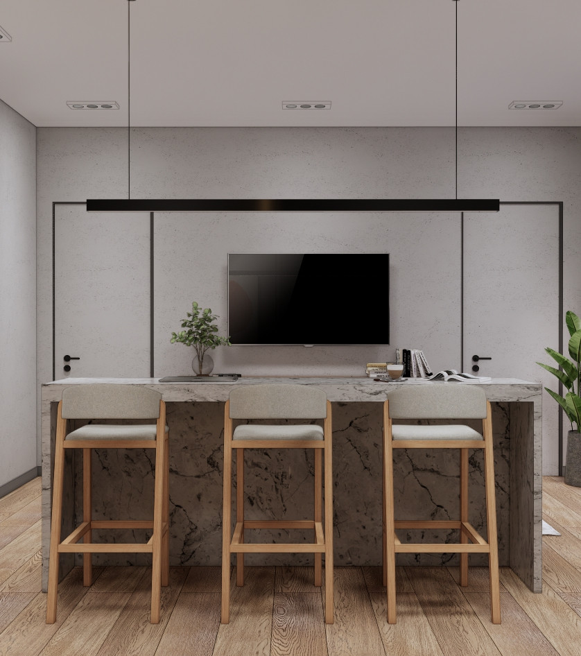 Визуализации Кухни-Гостиной в ЖК Magnifika