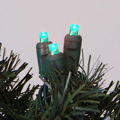 Sterling 50 ct. Green 5MM LED Lights with Green Wire - Set of 6 Strings