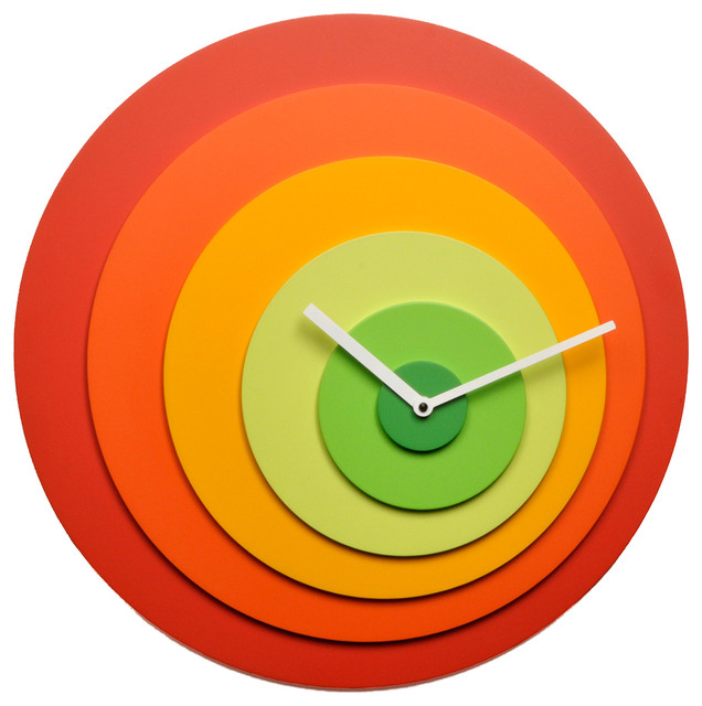 Progetti Target Red/Green Wall Clock Wall Clocks Houzz