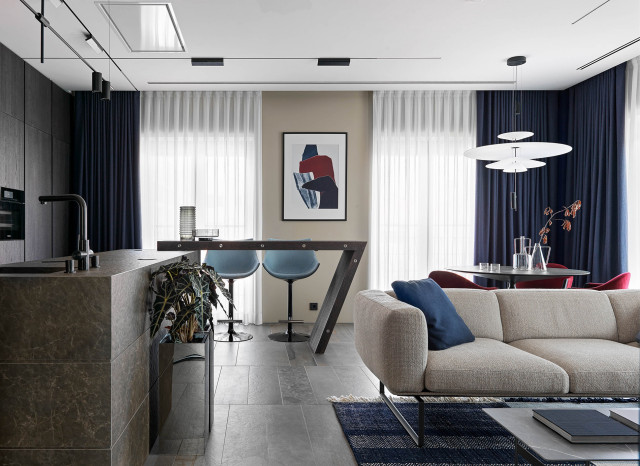 Intelligent interior contemporary-living-room