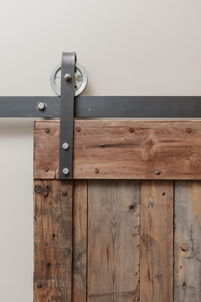Inspiration for a transitional home design remodel in Edmonton