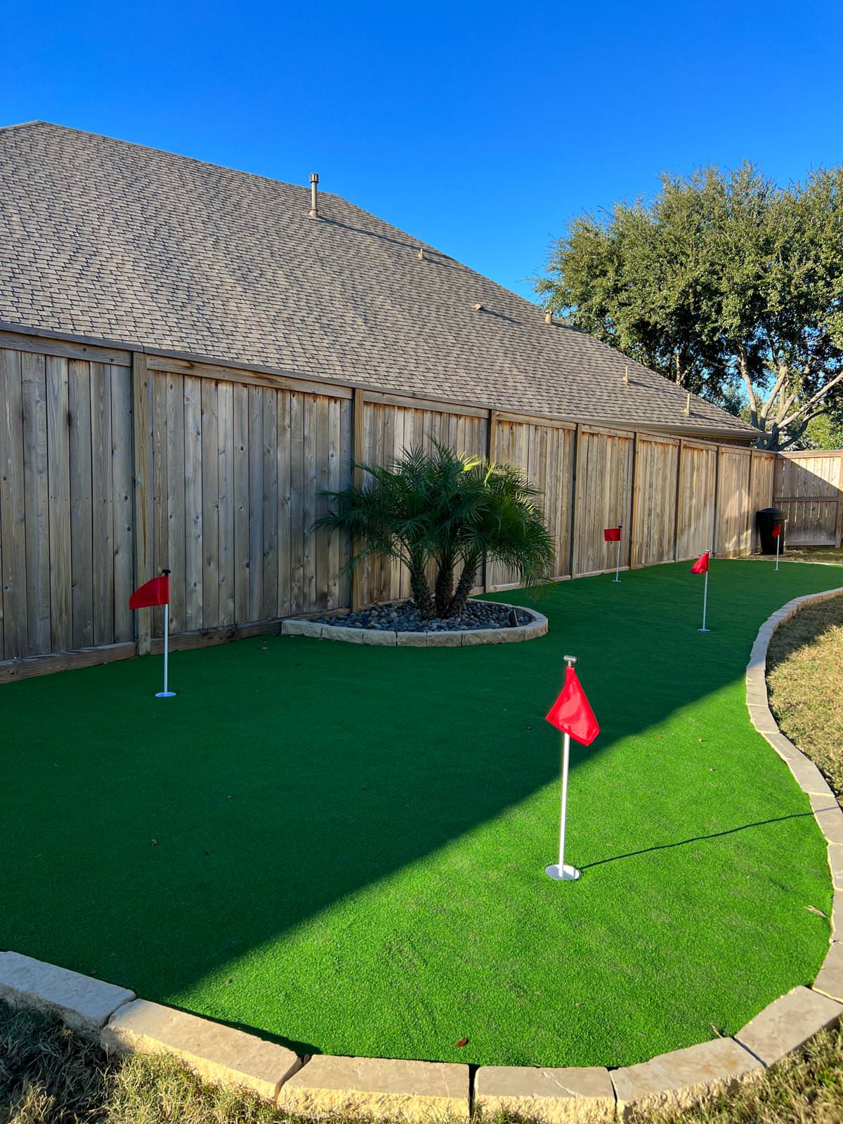 Putting Green, Backyard Paradise and Front yard Makeover in Fulshear!
