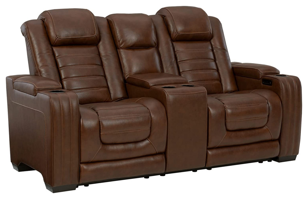 Contemporary Theater Seating, Comfortable Seat & Air Massage System, Chocolate Contemporary