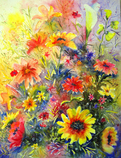 "Bouquet Burst" Original By Corynne Hilbert