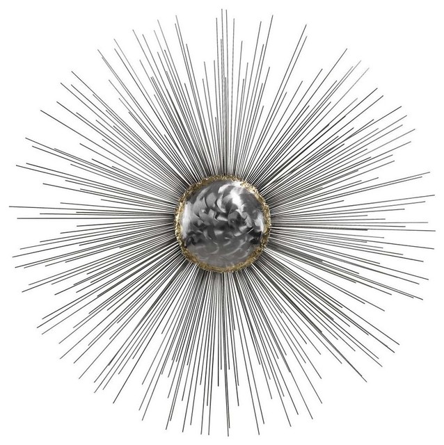Silver Metal Wall Decor elk group silver sun metal wall decor - midcentury - metal wall Silver Metal Wall Decor elk group silver sun metal wall decor - midcentury - metal wall