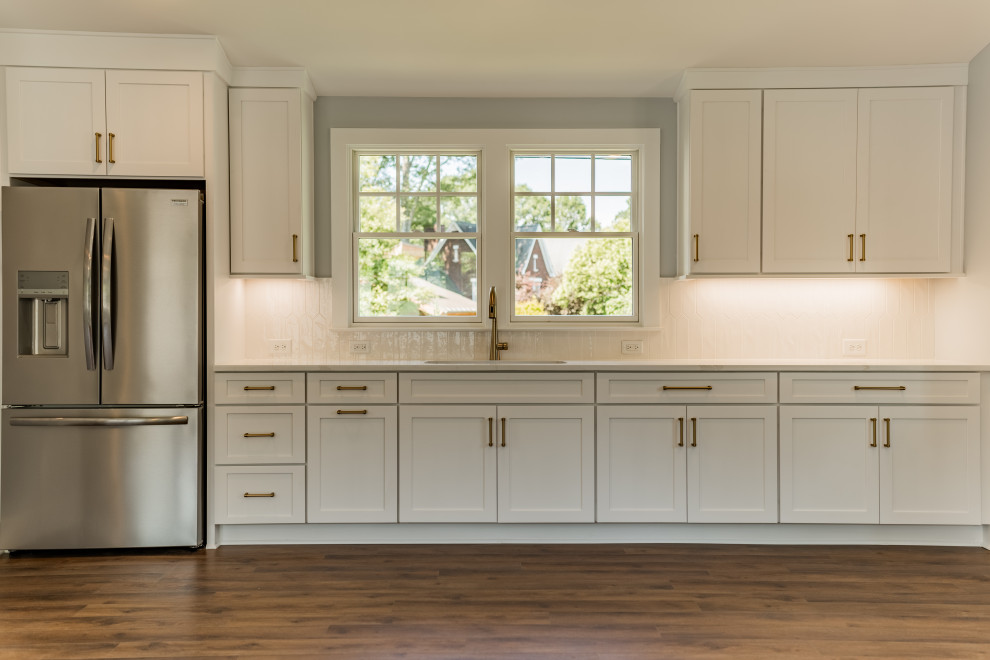 Home design - small transitional home design idea in Charlotte