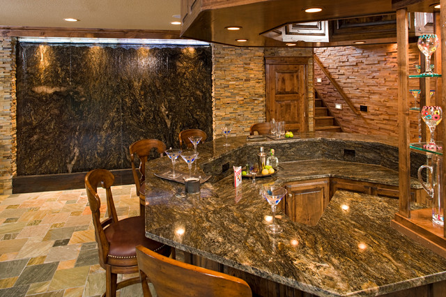 Bars Traditional Basement Minneapolis By Stone Countertop