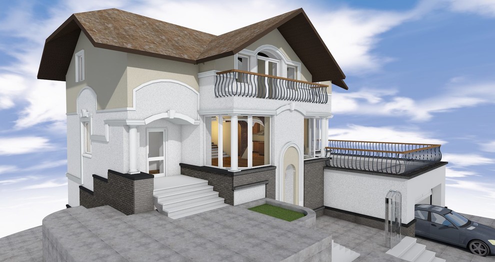 Эскизный проект фасада и интерьера