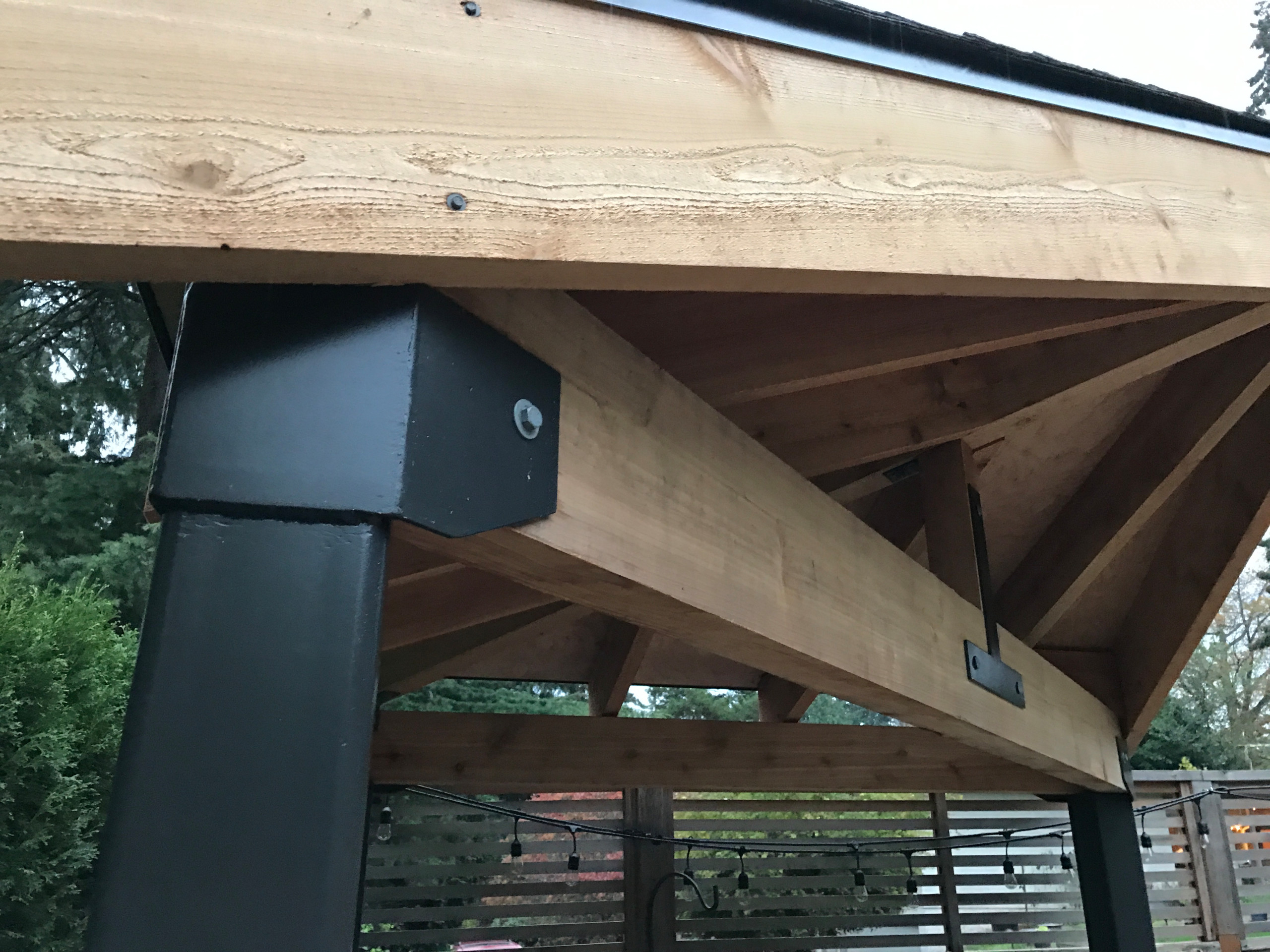 Woodwork: patio cover