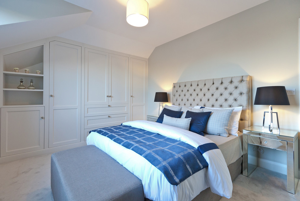 Photo of a transitional bedroom in Dublin.