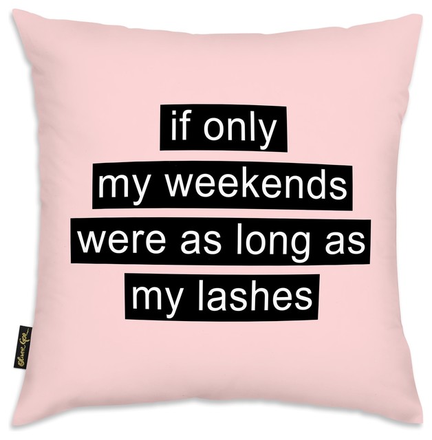 Oliver Gal Long Weekend Long Lashes 18 X18 Pillow