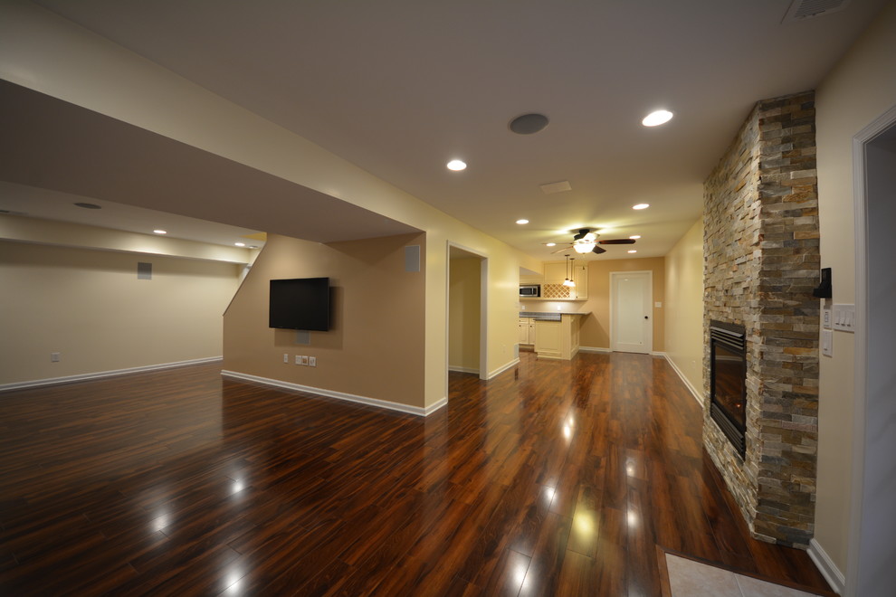 Photo of a contemporary basement in DC Metro.