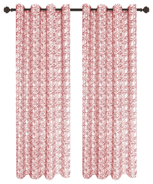 Emma Curtain Panel 2-Pack, Terracotta