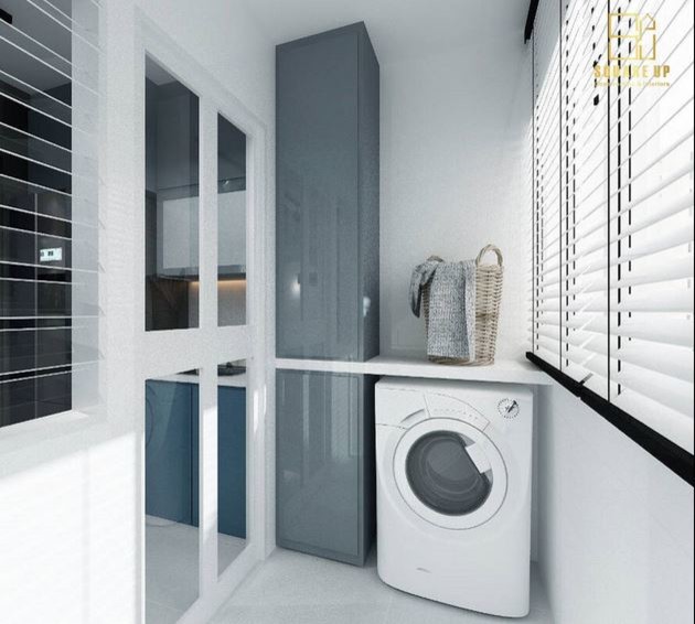 Design ideas for an asian laundry room in Bengaluru.