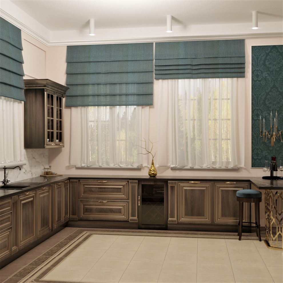 Визуализация кухни-гостиной