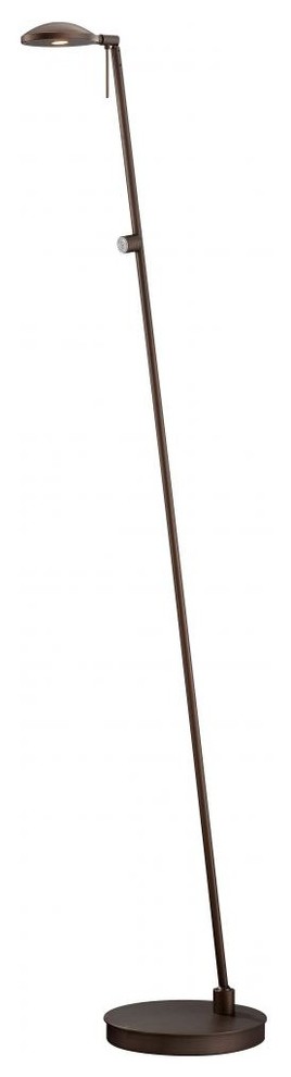 George'S Reading Room 1 Light LED Floor Lamp in Copper Bronze Patina