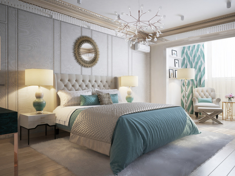 нежная спальня для молодой пары