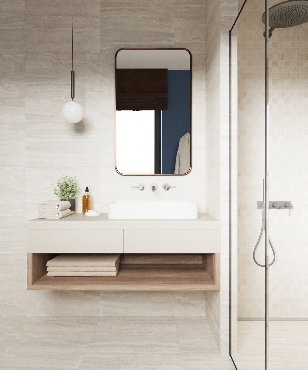 Интерьер ванной комнаты. Дизайнер Елена Шатохина