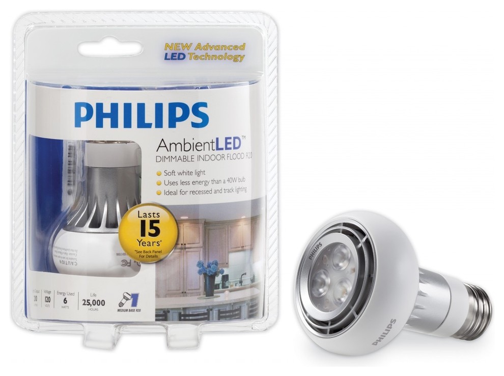 z DISCONTINUED: Philips AmbientLED (TM) Dimmable 40W Replacement R20 Flood LED