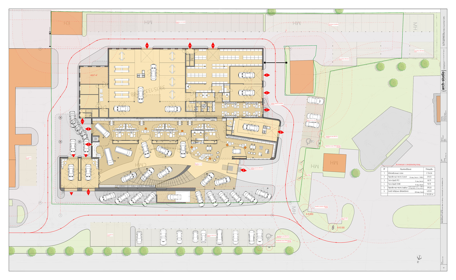 Эскизный проект дилерского салона Mercedes-Benz