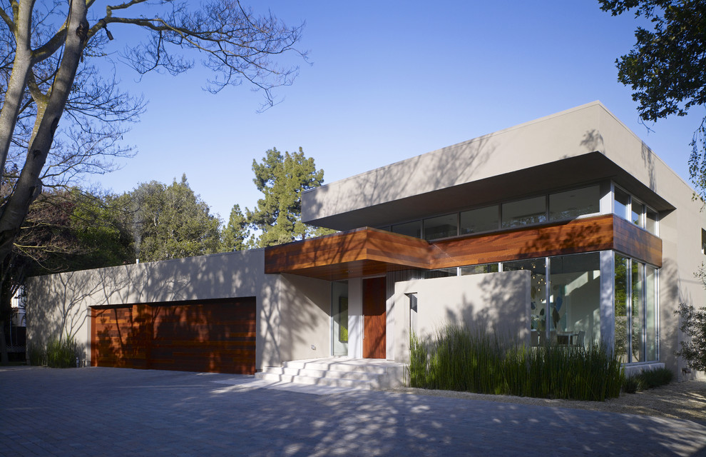 This is an example of a contemporary exterior in San Francisco with wood siding.