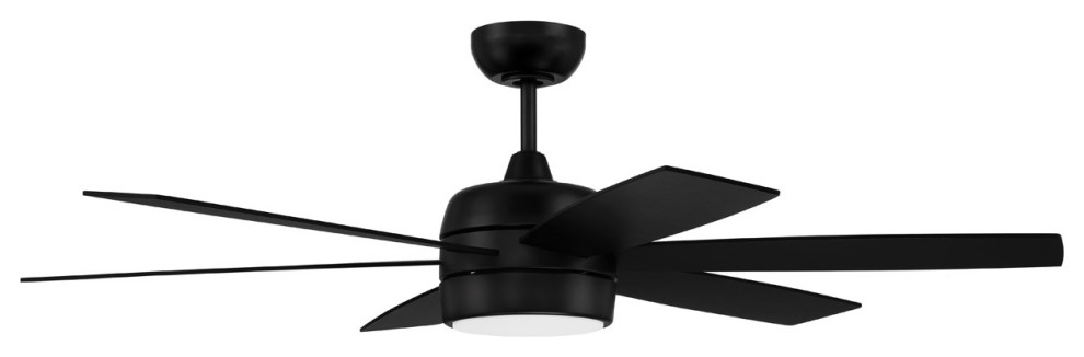 Trevor 1 Light 52 in. Indoor Ceiling Fan, Flat Black