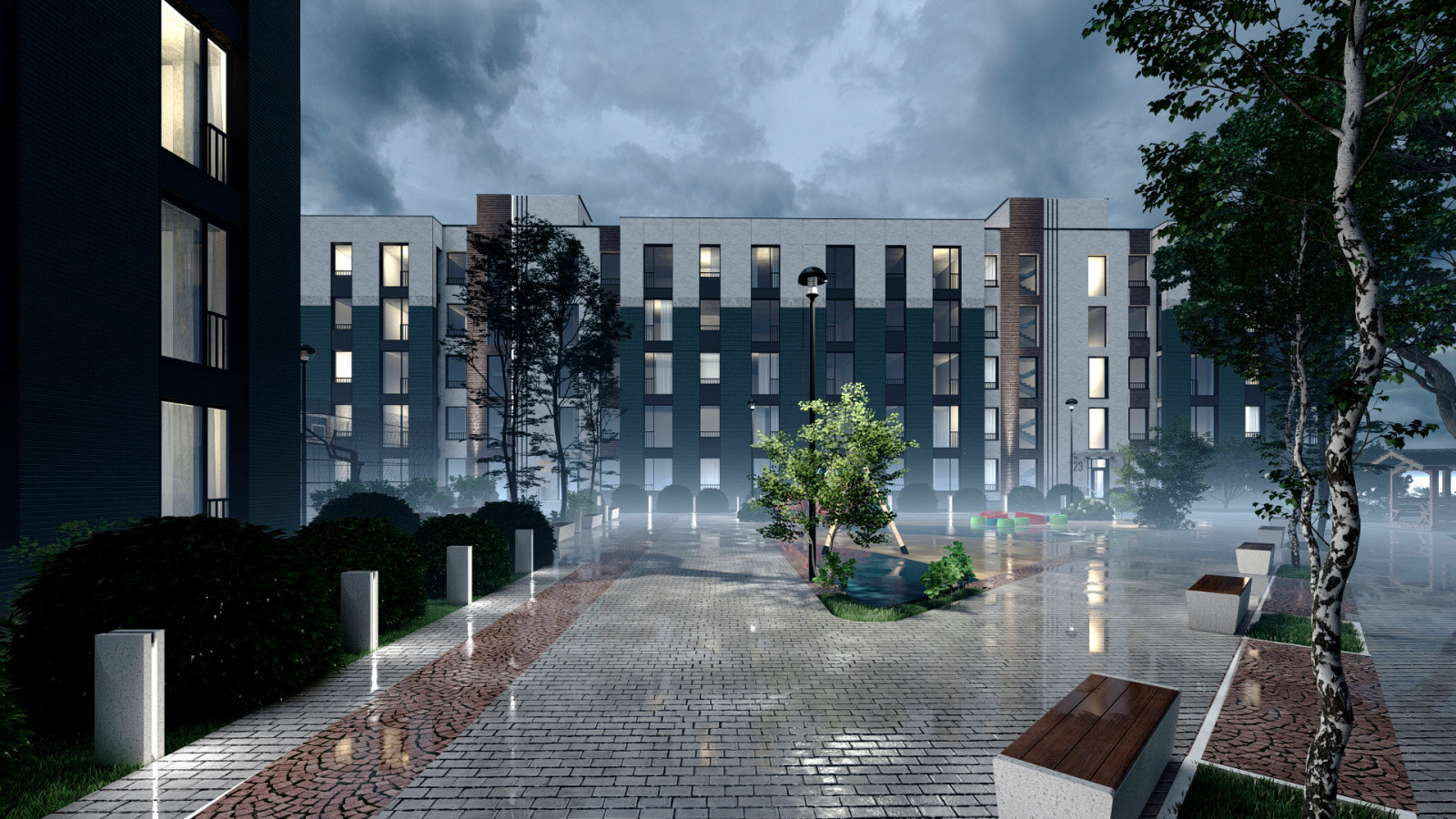 Многоэтажный жилой комплекс в г. Атырау