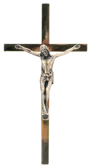 Bronze Metal Wall Cross 8 quot Traditional Wall Accents by New and