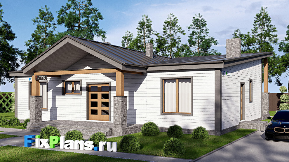 Проект одноэтажного дома 16х18м S211м2 F-17180