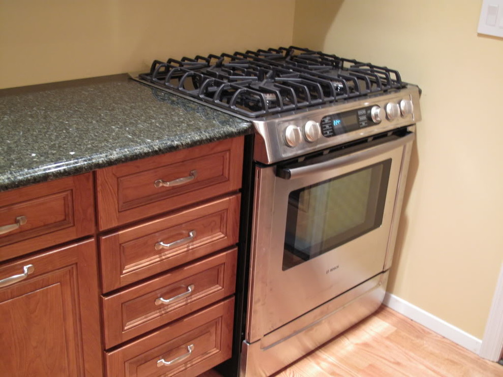 stove next to wall