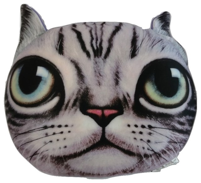 Tache Cute Squishy Soft Cat Microbead Realistic Throw Pillow - Contemporary - Decorative Pillows ...
