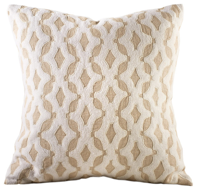 Shop Houzz Chauran Anna Felt and Linen Feather Pillow - Decorative Pillows