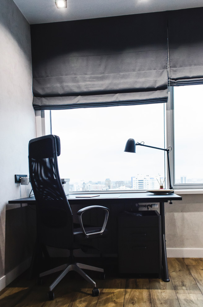 Monochrome apartments for young man on 24th floor
