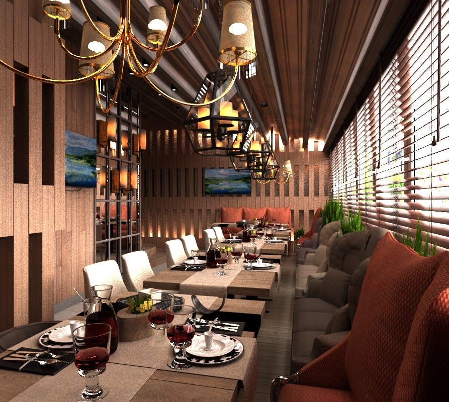 Концепция  зала ресторана