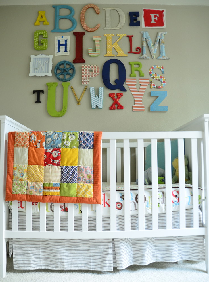 This is an example of an eclectic nursery in Austin.