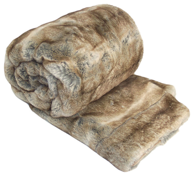 Luxury Faux Fur Throws Contemporary Throws by BNF Home
