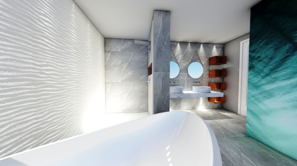 Bathroom - transitional bathroom idea in Miami