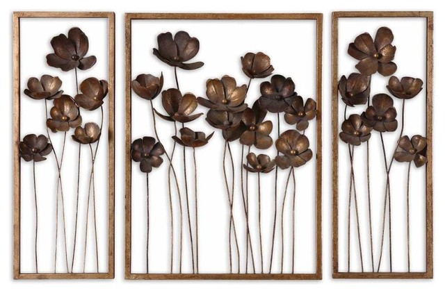 Leaf Wall Art 3 piece set fancy floral wall art metal gold leaf charcoal gray Leaf Wall Art 3 piece set fancy floral wall art metal gold leaf charcoal gray