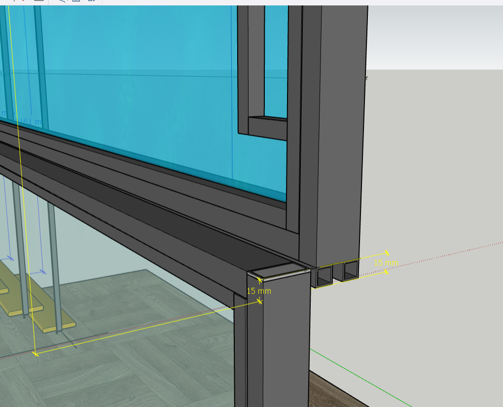 Остекленная перегородка LOFT с динамическим окном (слайд)