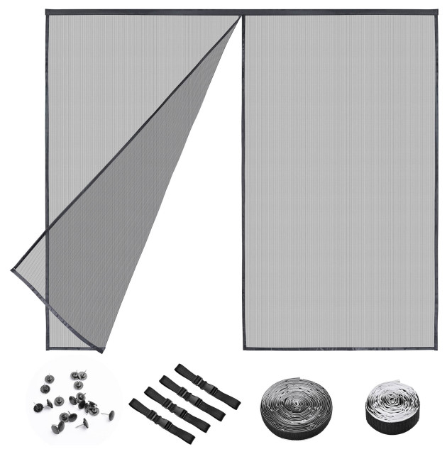 8x7 Ft Garage Door Screen Single Car Insect Bug Mesh Weighted