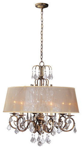 World Imports WI1946 6 Light Crystal Chandelier from the Belle Marie Collection