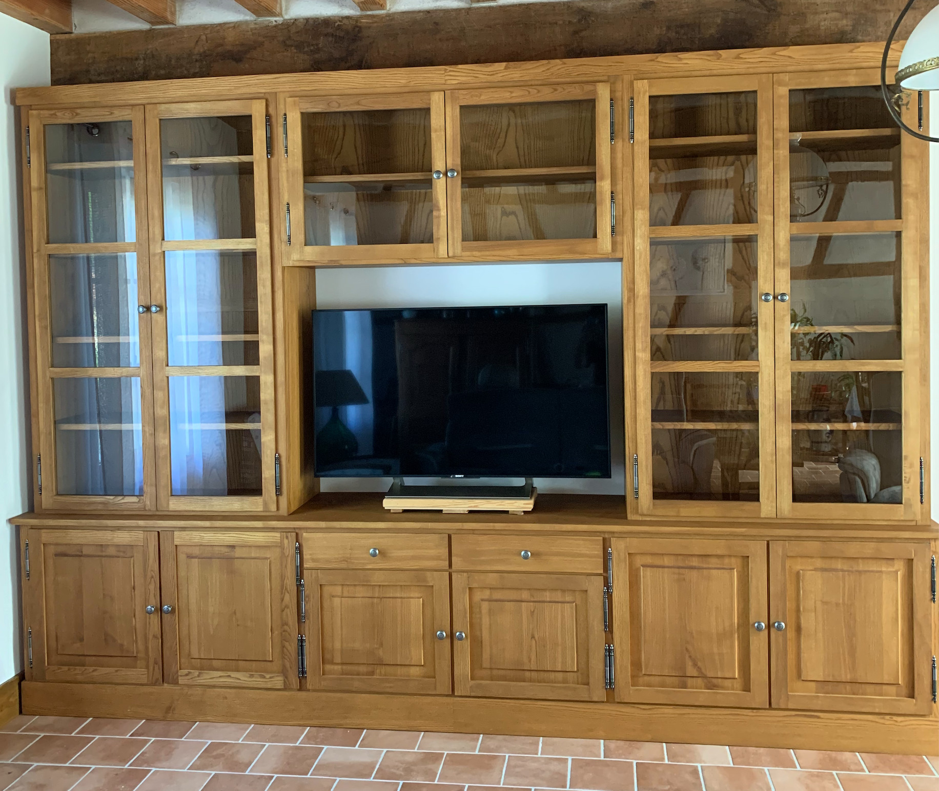 Bibliothèque sur mesure - Projet en cours de fabrication