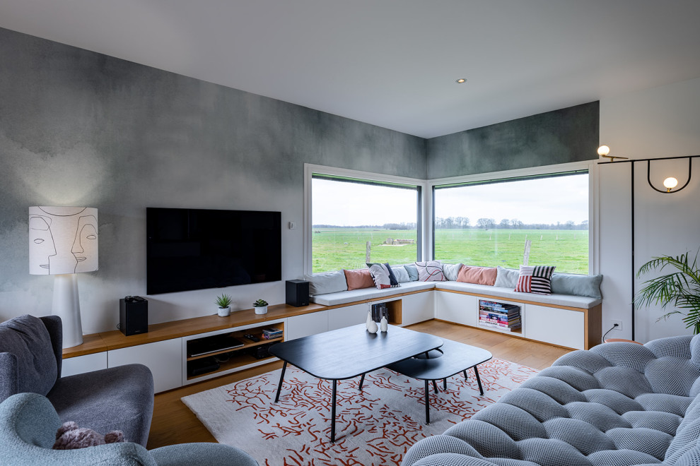 Pièce de vie naturelle et moderne - Modern - Living Room - by Clémence ...