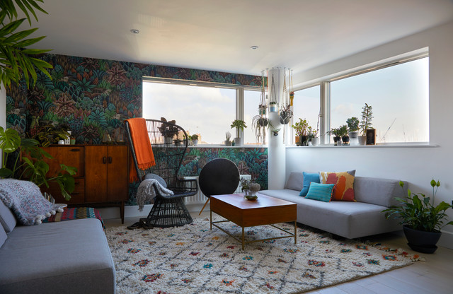 Spitalfields Apartment contemporary-vardagsrum