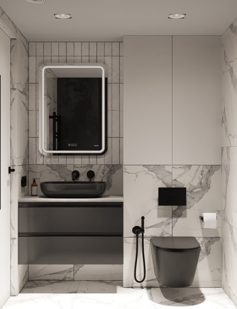 Интерьер совмещенной душевой