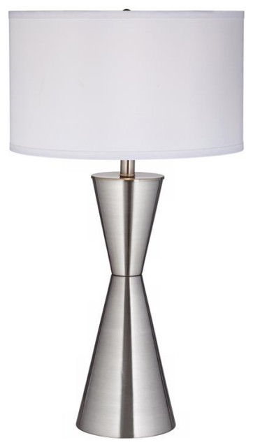 Pacific Coast Lighting Troubadour 29.5" Cones Metal Table Lamp in Nickel/Steel