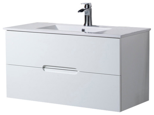 Bathroom Vanities Wall Mounted wall mount bathroom vanity elton 40" with porcelain sink top Bathroom Vanities Wall Mounted wall mount bathroom vanity elton 40" with porcelain sink top