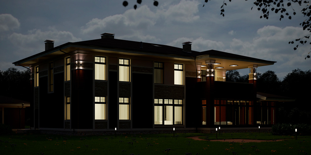 Загородный дом в стиле Райта. Завораживающий вид