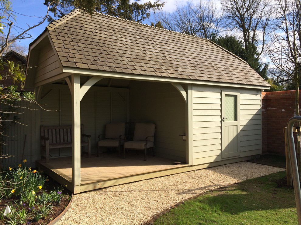 This is an example of a mid-sized country detached garden shed in Wiltshire.